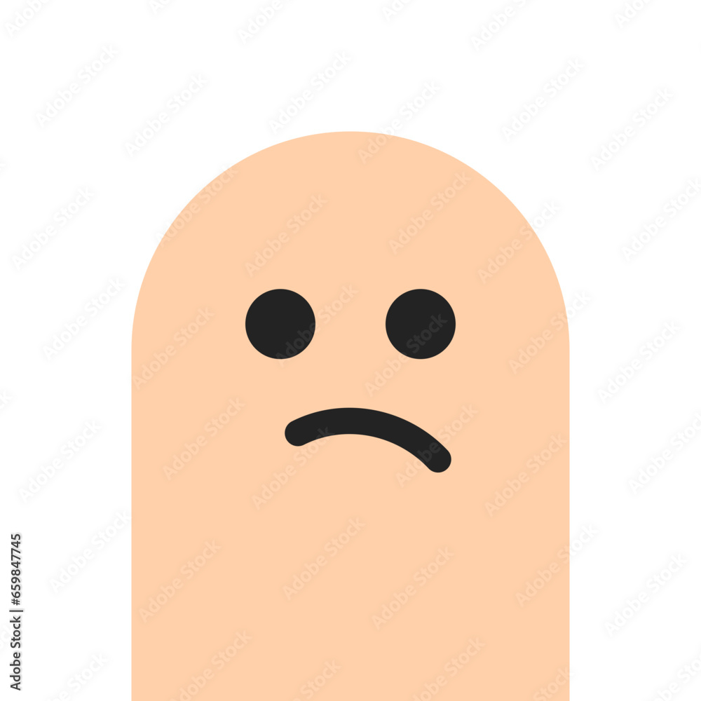 Fototapeta premium Baffled - Finger Face