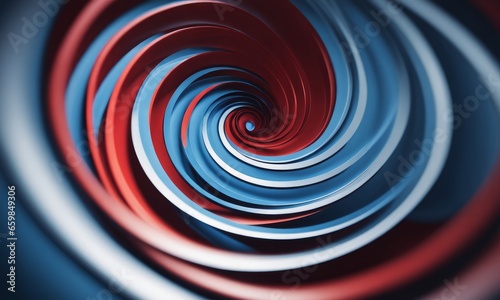 Red and blue spiral. Circle orbit rotation. abstract background with space for text. generative ai, Generative AI