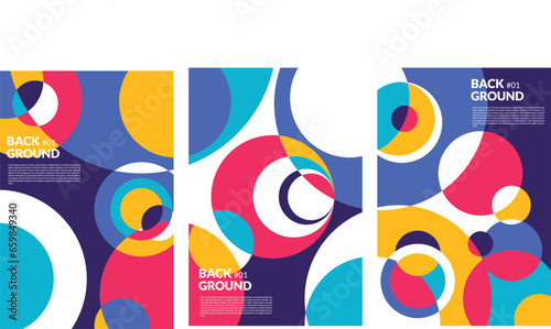 vector abstract flat geometric and curve colorful background pattern 