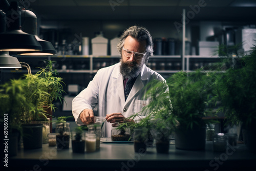 Bridging Tradition and Innovation: Scientist Refining Cannabis for Medical Use in a State-of-the-Art Laboratory © Moritz