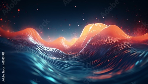 Wavy abstract background, layered background, liquid flow background suitable for desktop wallpaper