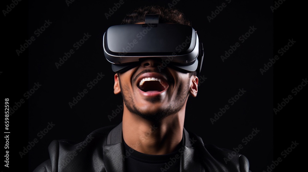 Ragazzo prova un visore VR e rimane affascinato, virtual reality
