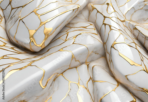 Luxury Decorative Material, 
Classic Marble Elegance, 
Polished Marble Surface, 
Golden Accents in Marble, 
Opulent Marble Pattern, 
Glamorous Interior Wallpaper