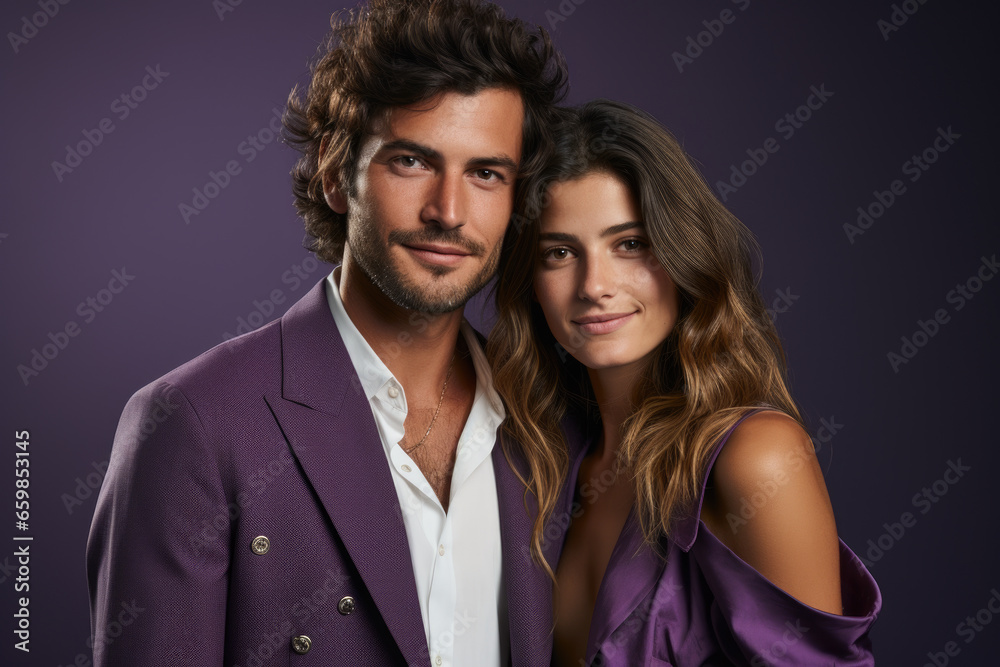 Man and woman standing together, posing for picture. This image can be used for various purposes, such as advertisement, social media posts, or personal memories. Man and woman standing together, posing for picture. This image can be used for various purposes, such as advertisement, social media posts, or personal memories.