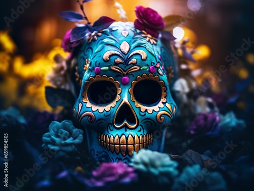 Feast of Dia de los Muertos, background for Day of the dead