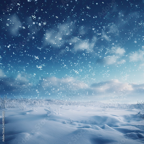 winter night landscape with snow © I Love Png