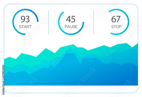 Infographic dashboard. Admin panel. Vector illustrarion The template provided structure for organizing financial data The finance department conducted thorough analysis budget The information
