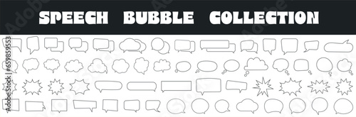 Set of speech bubbles. Speak bubble text collection