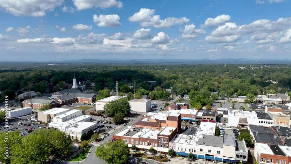 aerial slow high pullout over hickory nc, north carolina aerial slow high pullout over hickory nc, north carolina