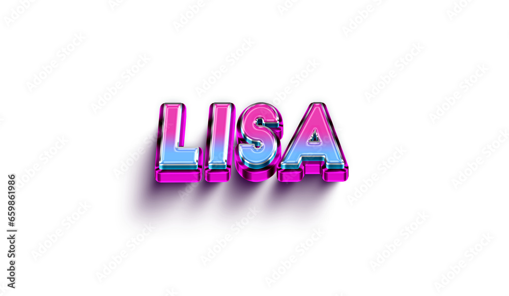 Lisa Colorful 3d Abstract Text name Lisa Colorful 3d Abstract Text name