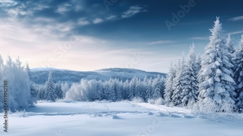winter landscape with snow © Volodymyr Skurtul