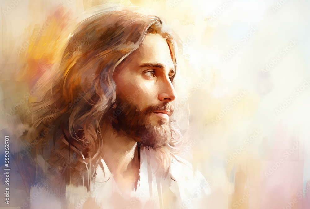 painting of portrait of Jesus Christ, savior of mankind