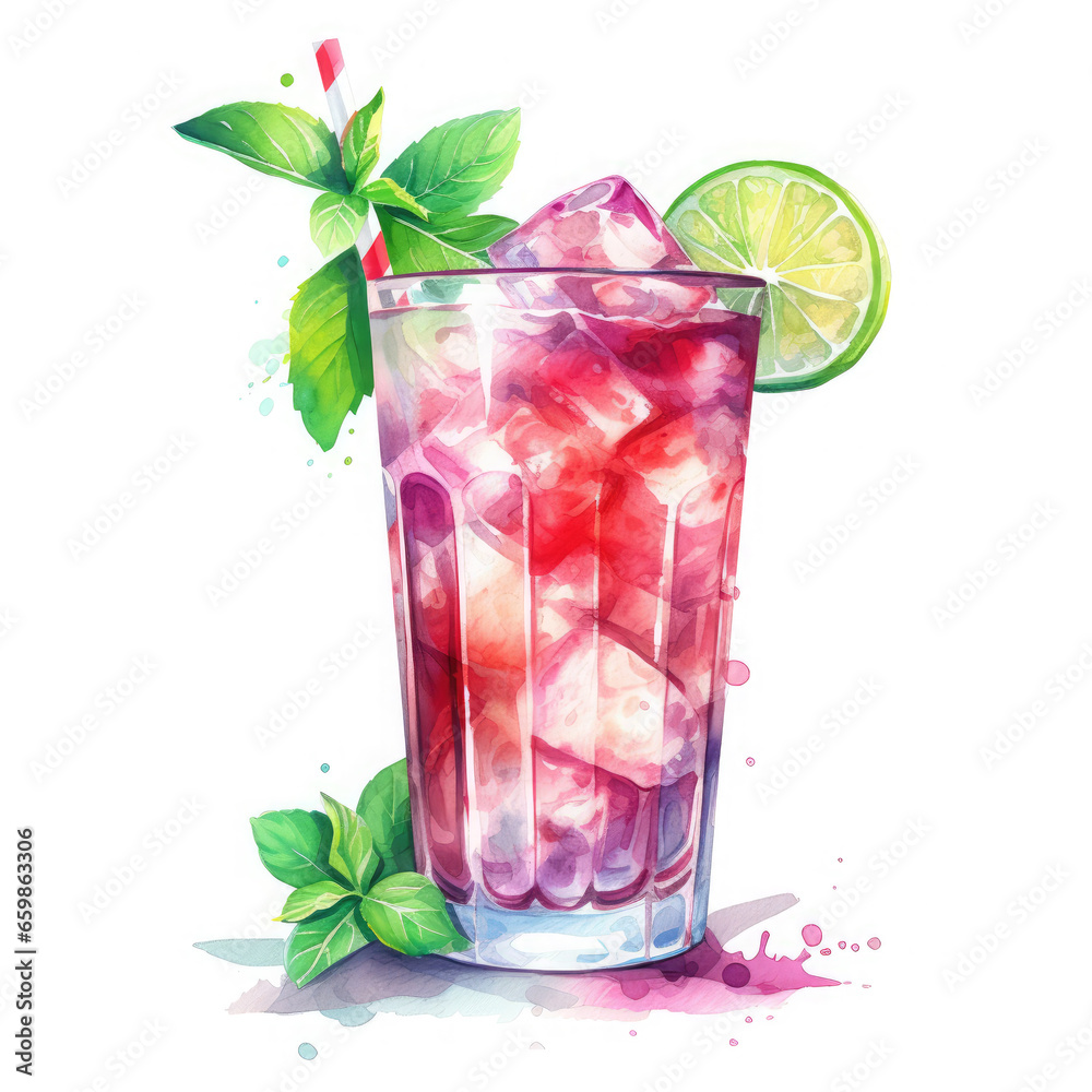Cocktail Illustration, Generative Ai Cocktail Illustration, Generative Ai