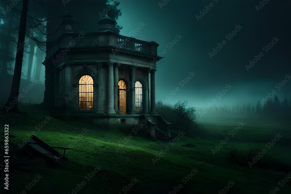 Naklejka premium castle in the woods