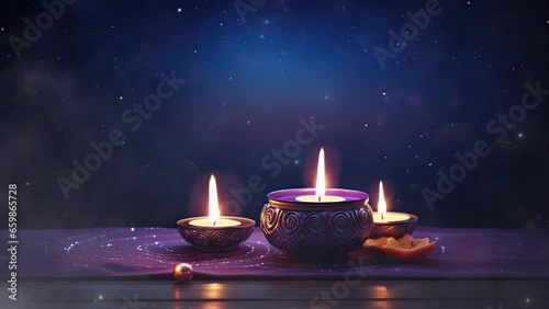 diwali festive of light celebration background animation for social media story. seamless looping time-lapse virtual video animation background.