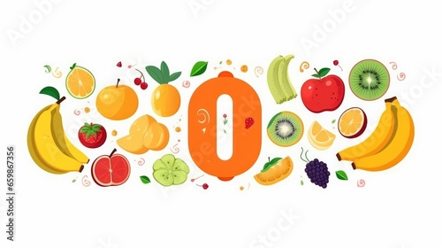 Multivitamins and supplements with fresh and healthy fruits on white background.