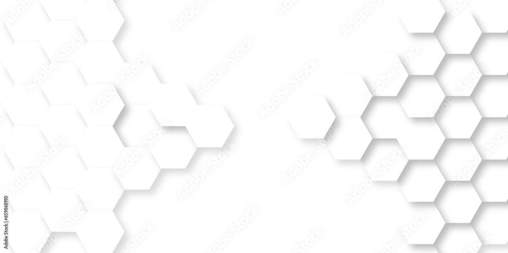 Obraz premium Abstract background with hexagon, modern abstract vector polygonal pattern. Futuristic abstract honeycomb mosaic white background. Luxury white hexagon pattern.