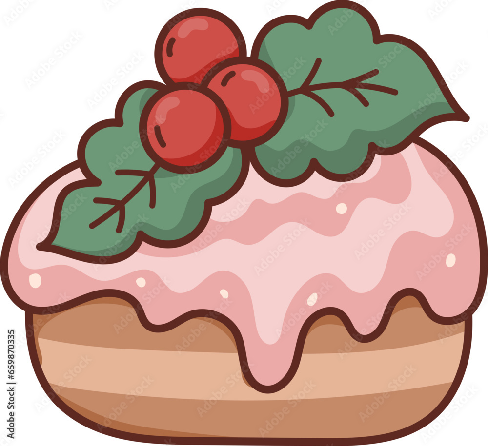 Christmas Set Cartoon Cute Little Santa Gift Holiday Decoration Illustration Christmas Set Cartoon Cute Little Santa Gift Holiday Decoration Illustration