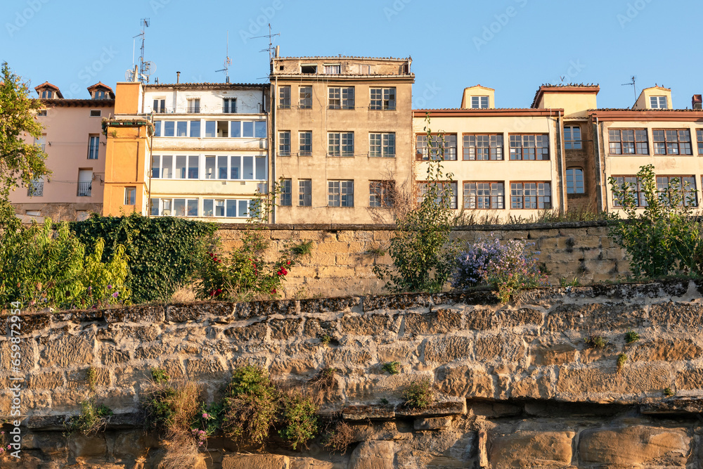 Facades of Haro, walled city. La Rioja