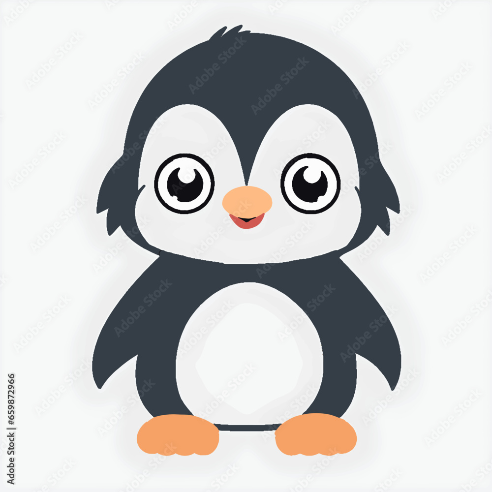 Illustration of a penguin on a white background Illustration of a penguin on a white background