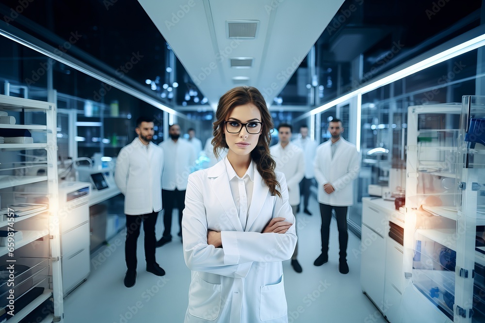 portrait of a Beautiful scientist looking at the camera portrait of a Beautiful scientist looking at the camera