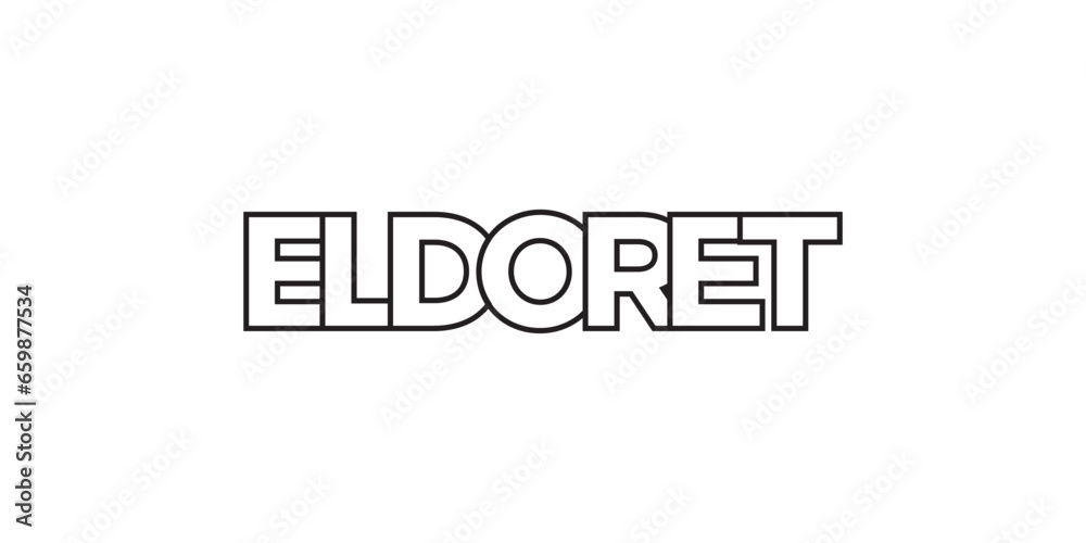 Eldoret in the Kenya emblem. The design features a geometric style, vector illustration with bold typography in a modern font. The graphic slogan lettering. Eldoret in the Kenya emblem. The design features a geometric style, vector illustration with bold typography in a modern font. The graphic slogan lettering.