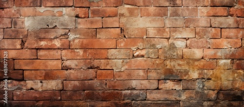 Dirty and blurry brick wall for background and pattern