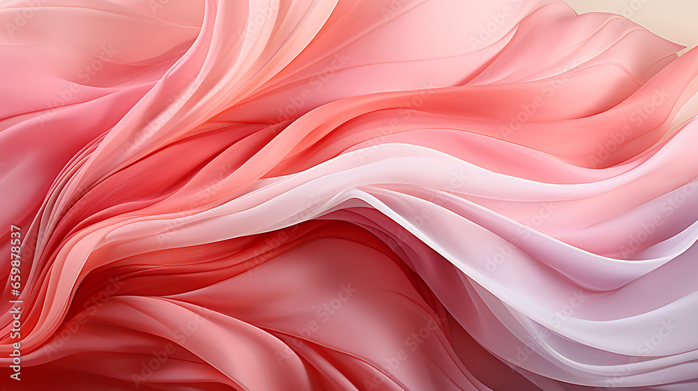 Obraz premium delicate pastel pink silk wavy background, soft color pattern