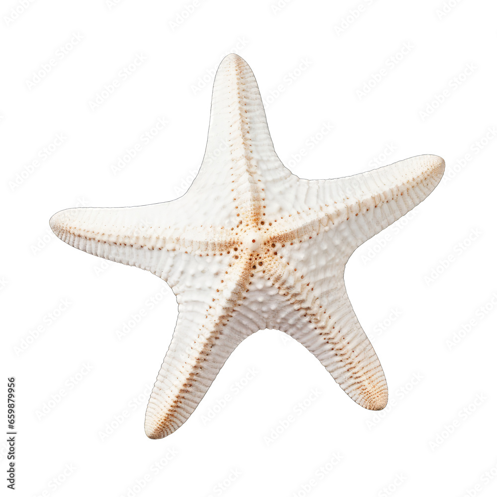 White starfish isolated on transparent background White starfish isolated on transparent background