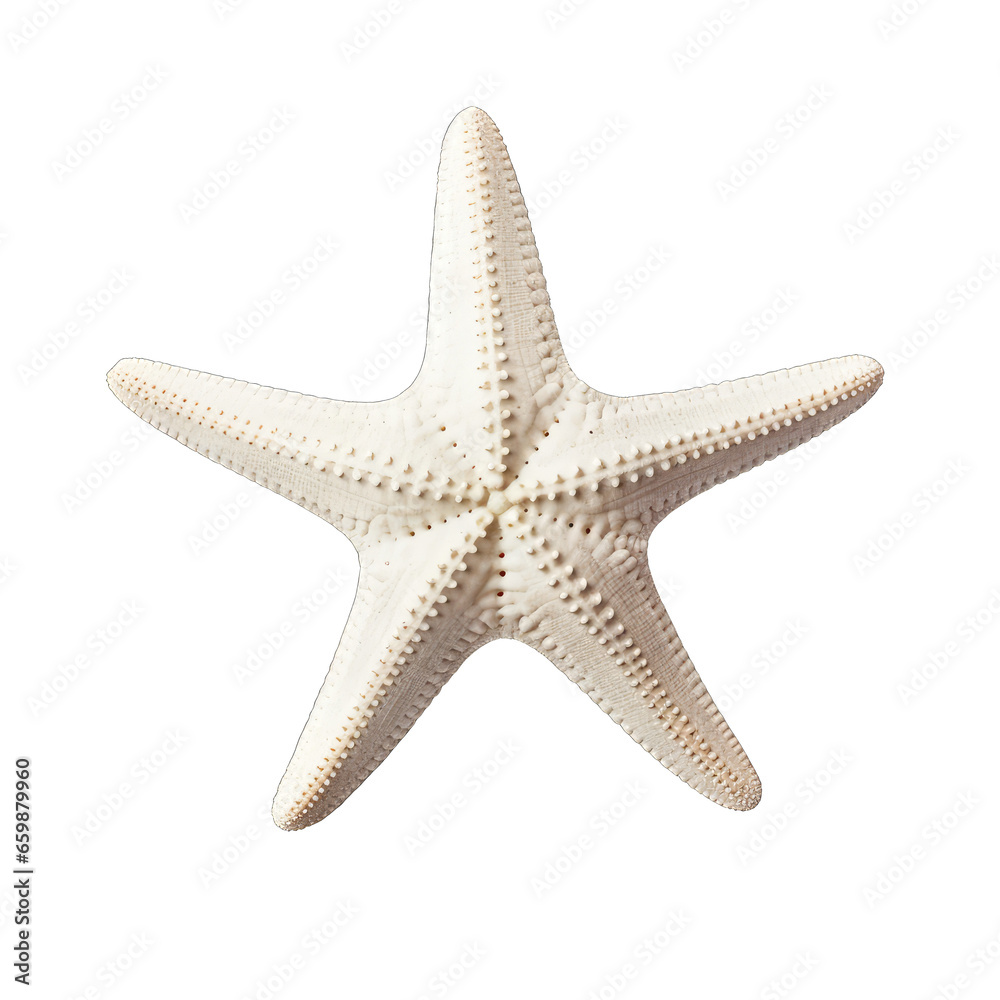 White starfish isolated on transparent background White starfish isolated on transparent background