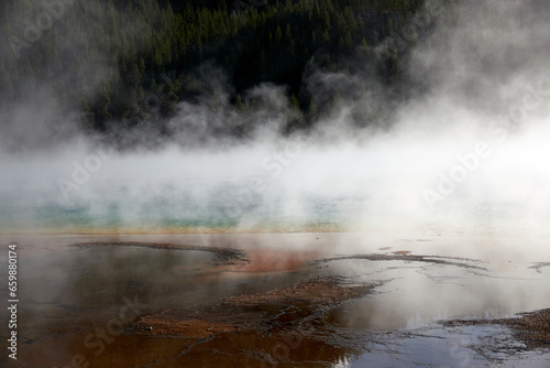 Boiling water in National Yellowstone National Park