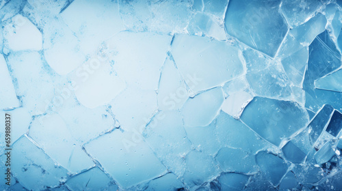 Ice background. Cracked ice surface texture