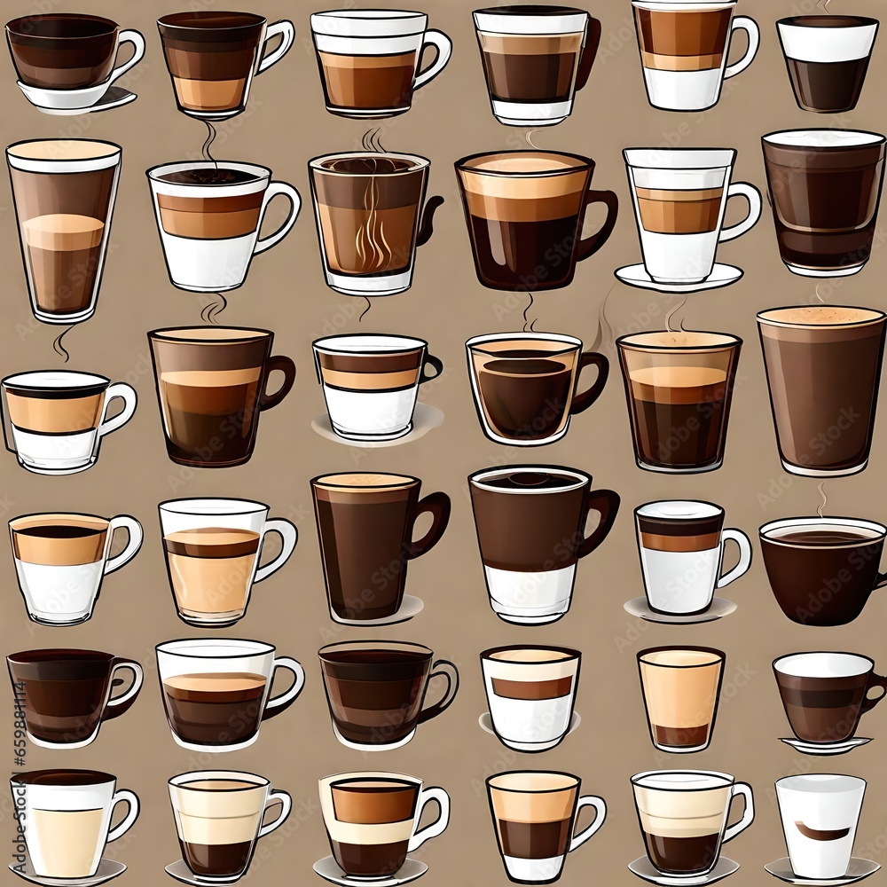 seamless pattern with cups seamless pattern with cups