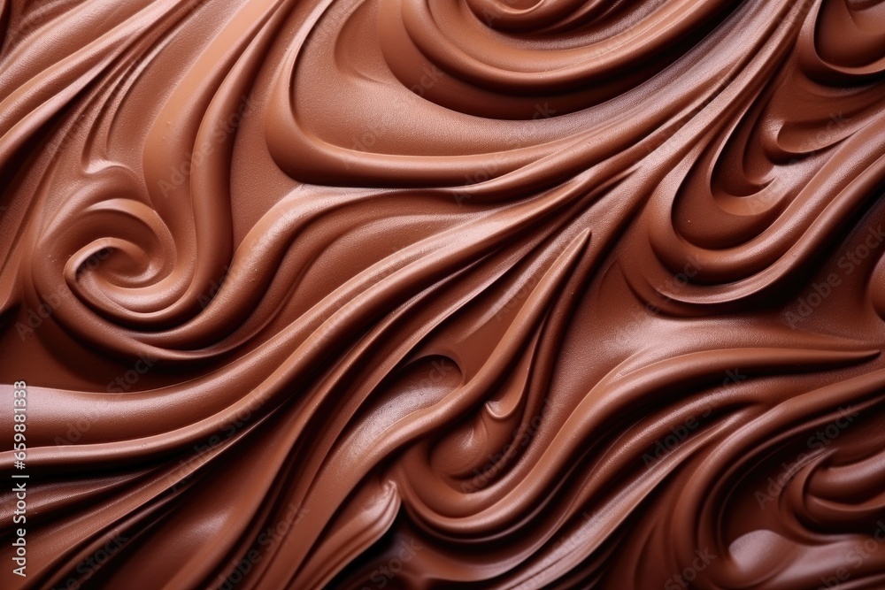 macro texture swirl of brown chocolate ice cream. macro texture swirl of brown chocolate ice cream.