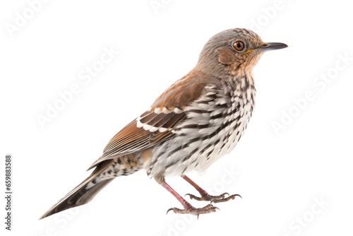 Realistic Cuckoo Portrait on isolated background