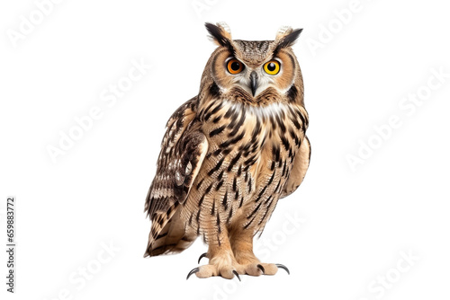 Realism in Eagle Owl Splendor on isolated background © Artimas 