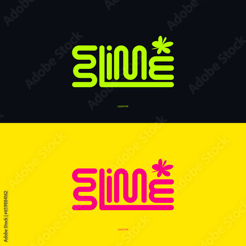 Slime toy logo. Trademark design. Vector illustration.