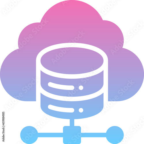 Cloud database icon