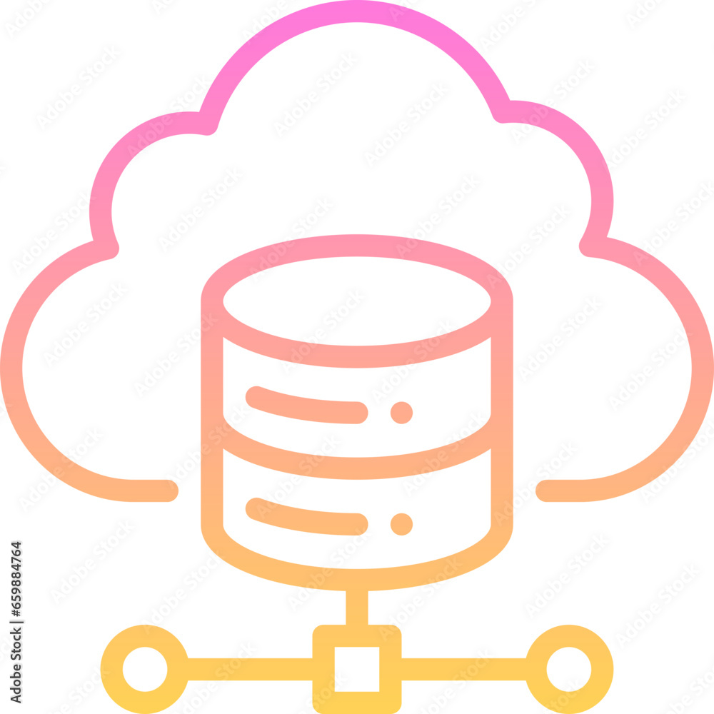 Cloud database icon Cloud database icon