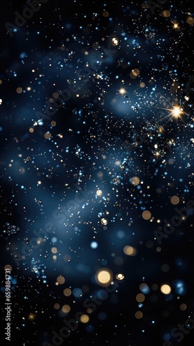 Abstract background with bokeh defocused lights and stars.