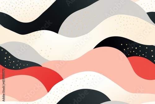 Wallpaper Mural luxury abstract seamless pattern with red black and white waves Torontodigital.ca
