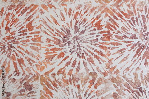 Tie Dye Inspired Watercolor in Rust, Browns, and White photo