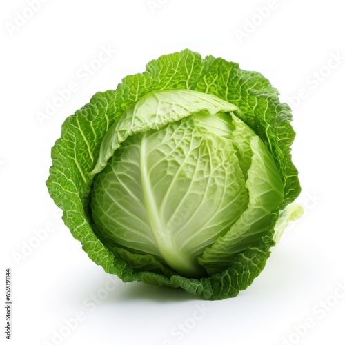 Cabbage on a white background. 