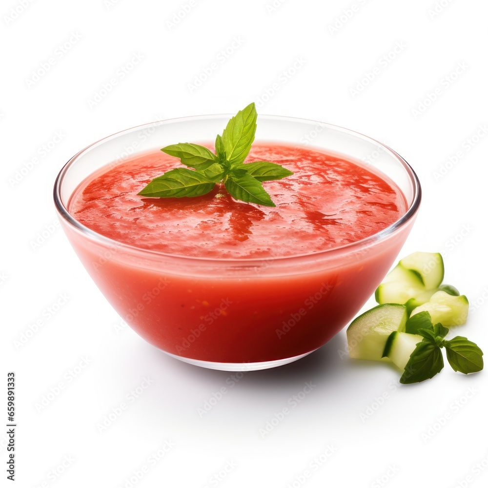 Gazpacho on a white background. Gazpacho on a white background.