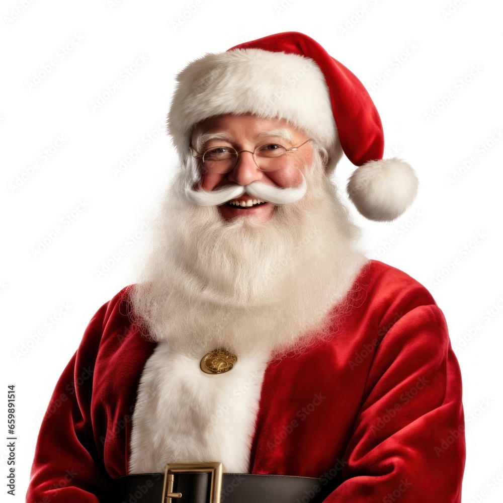 Naklejka premium Santa Claus Christmas themed on a white background. 