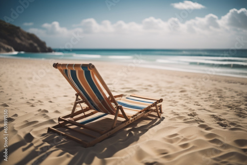 lounge chairs on the beach