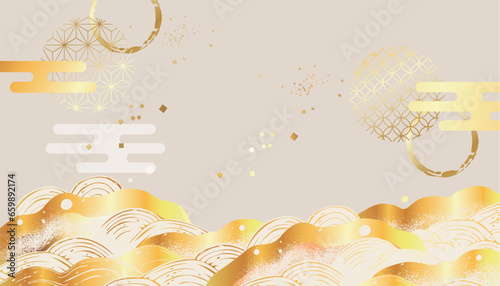 新年　 年賀素材　背景イラスト