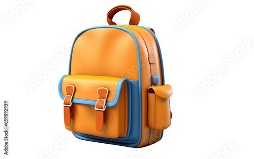 Whimsical Cartoon Backpack in 3D on isolated background