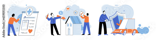 Insurance for car, property, travel, accident, life, medical. Medical, life, and vehicle insurance policies protect against unexpected losses Healthcare, finance, and medical service are intertwined