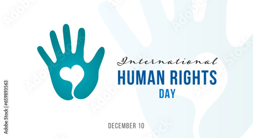 International human rights day. Celebration greeting design on December 10 for background elements, banner, poster © Luki